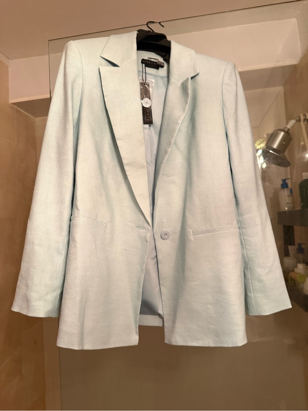 NWT Alice + Olivia Blue Tailored Blazer Jacket Size 0 $495